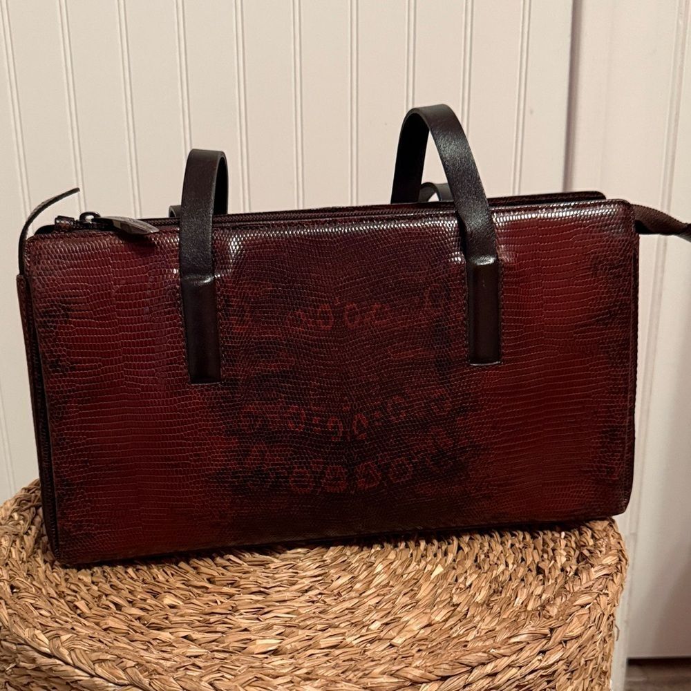 Frances Cobiasia Elegant Brown Leather Bag